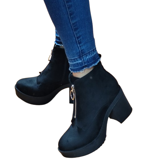 Botin Mujer en Gamuza color Negro M243-0
