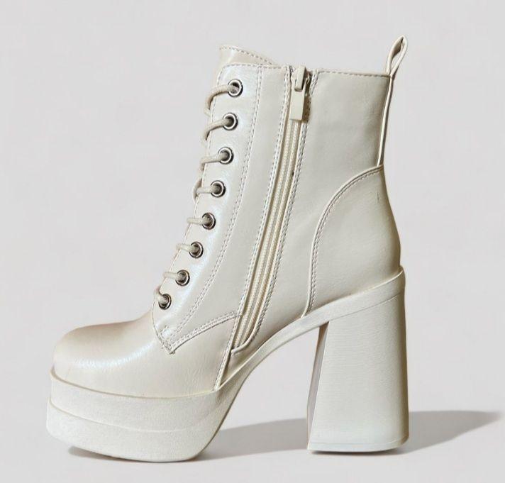 Botin  Mujer Taco Alto con Plataforma M343-1