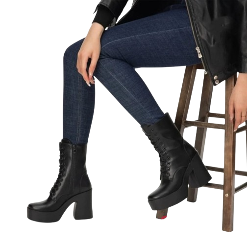 Botin Negro Mujer  M375-0