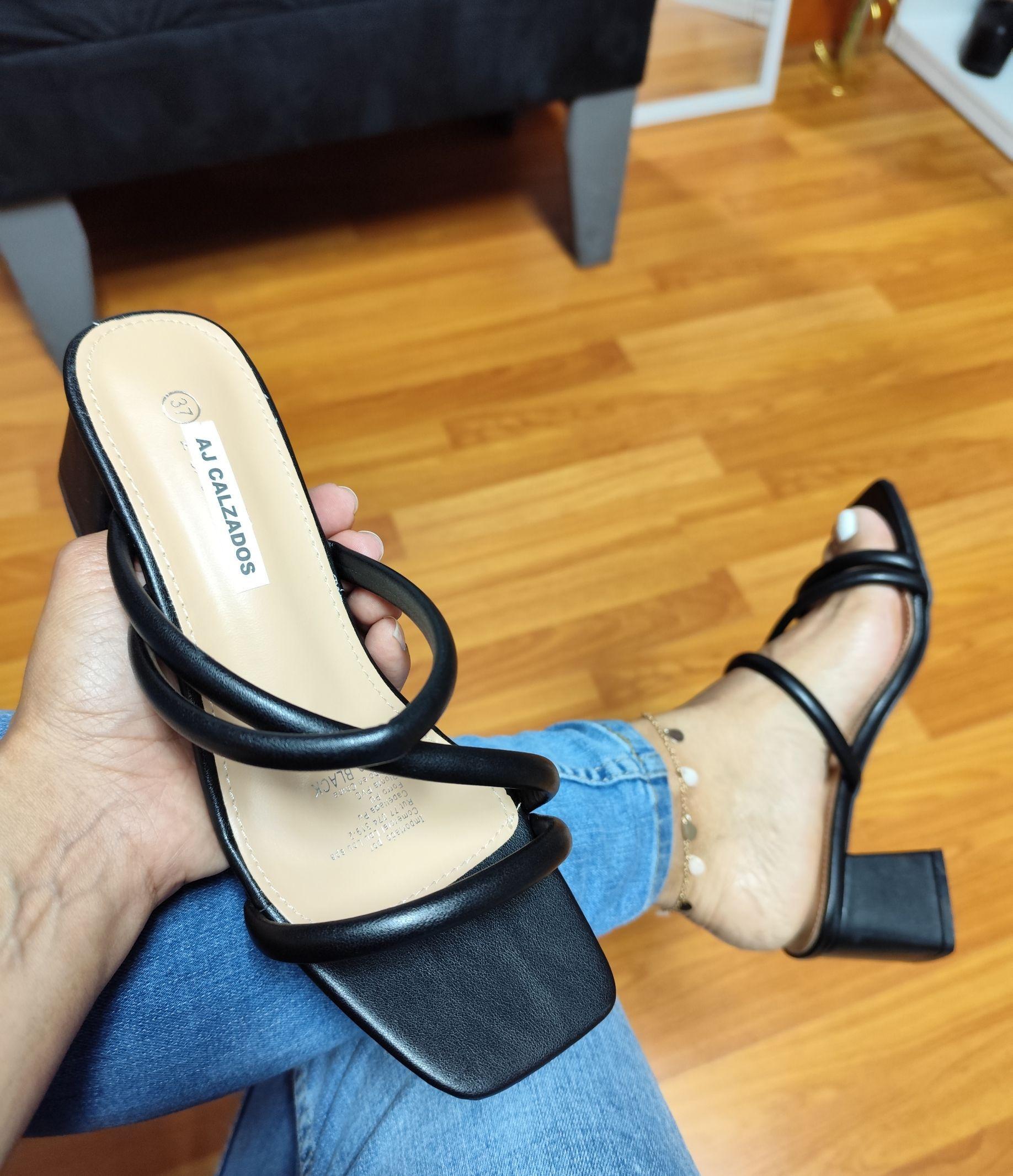 Sandalia Mujer Taco Bajo M416-1