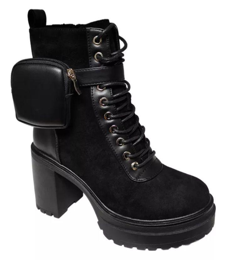 Botin Mujer en Gamuza Taco Alto M381-0