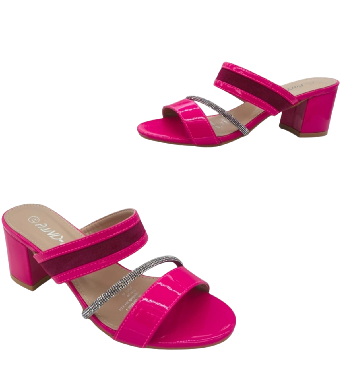Pack De Sandalia Mujer Taco Bajo-1