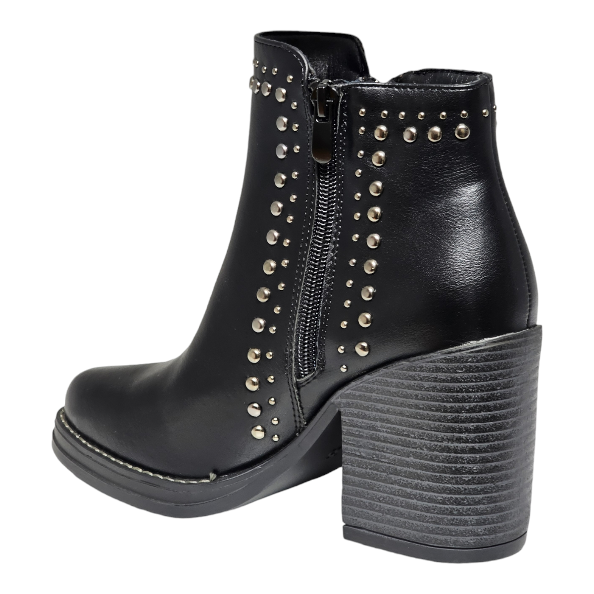 Botin Negro Mujer  con Tachas M358-1