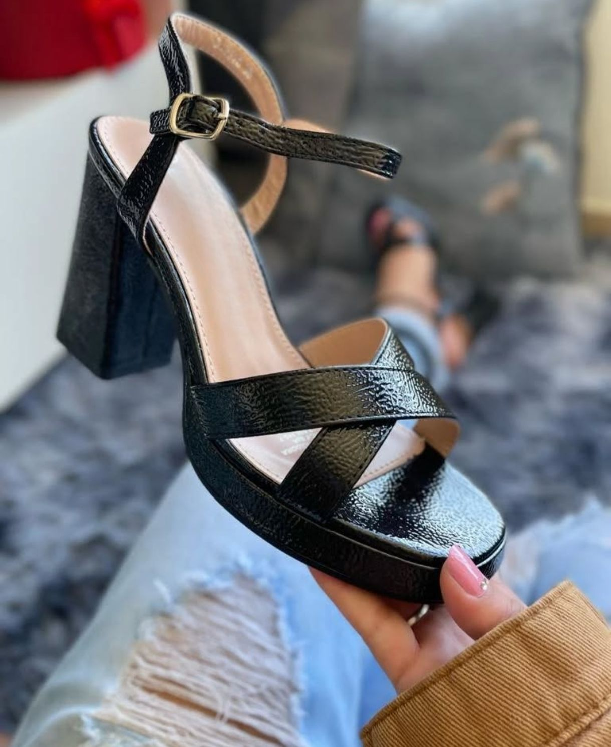 Sandalias Mujer Taco Alto  M507-2