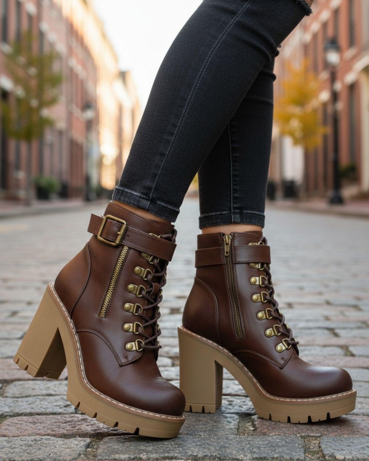 Botin MujerM360  con Plataforma -1