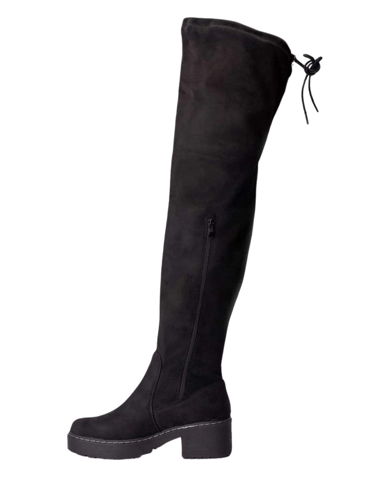 Bota Bucanera Mujer en Gamuza  Taco Medio M390-2