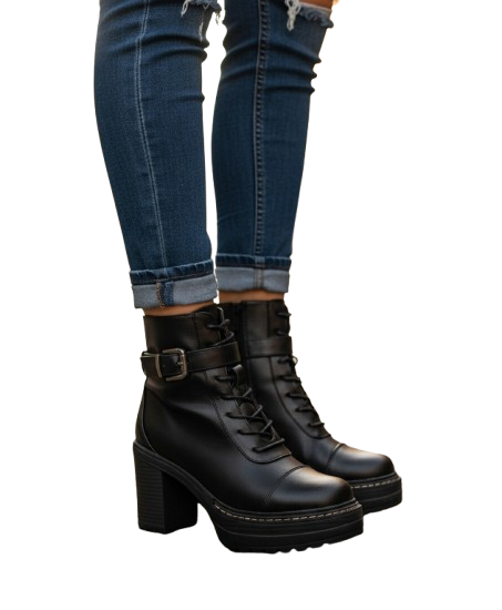 Botín Mujer Taco Medio con Plataforma M483-0