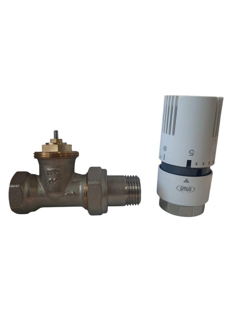 KIT VALVULA TERMOSTATICA RECTA 1/2" para FE Hilo HI-2