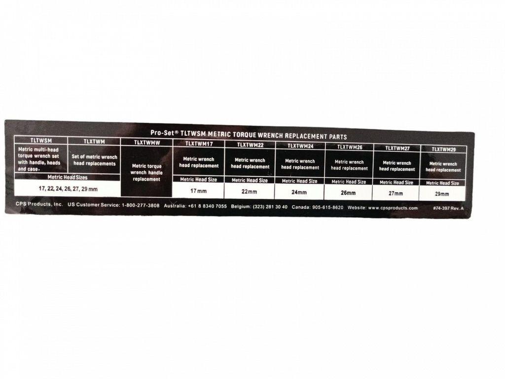 LLAVE TORQUE INTERCAMBIABLE MALETA CPS PRO SET-2