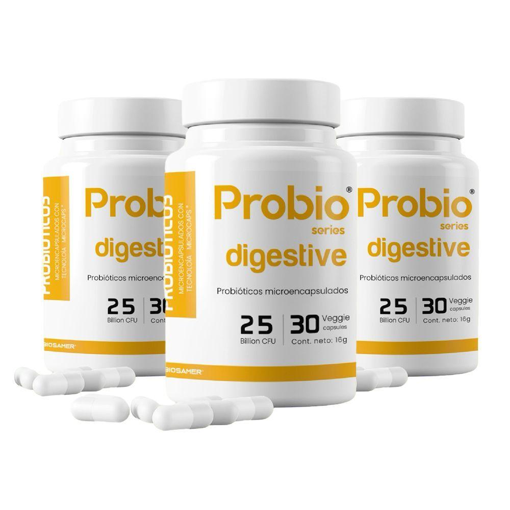 Probiótico 25 Billones Digestive, 3 Frascos, 90 Cápsulas-0