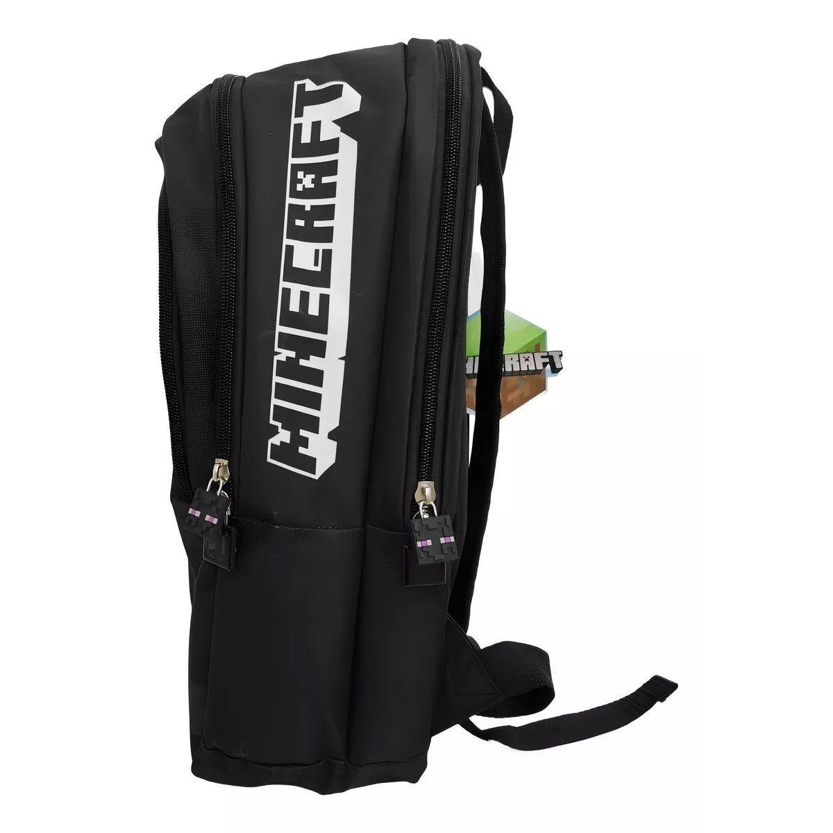 Mochila Juvenil Escolar Minecraft Enderman-1