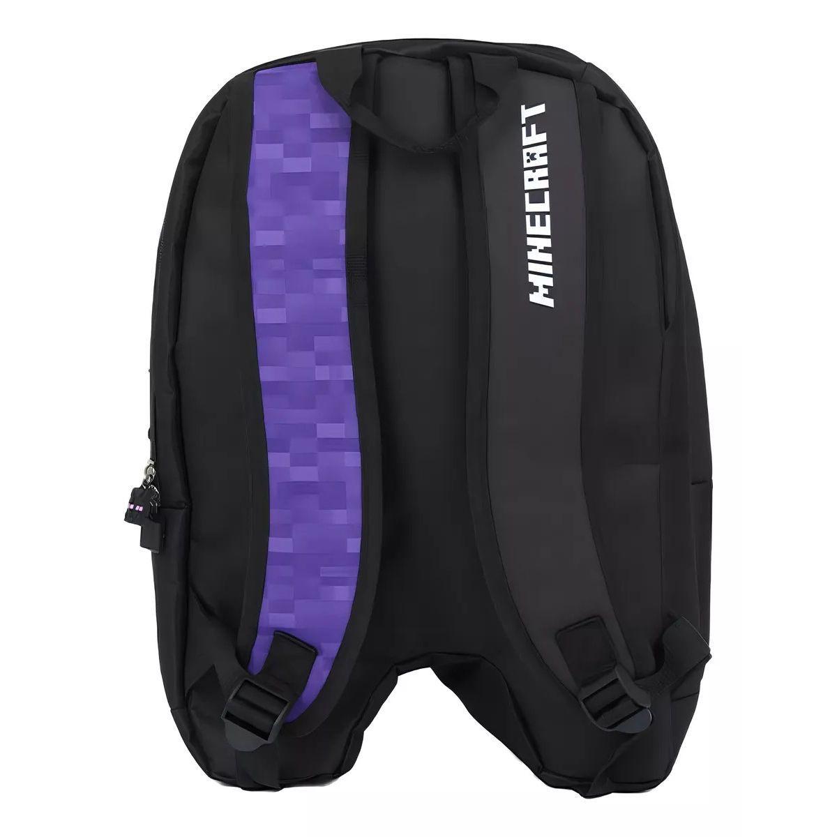 Mochila Juvenil Escolar Minecraft Enderman-2