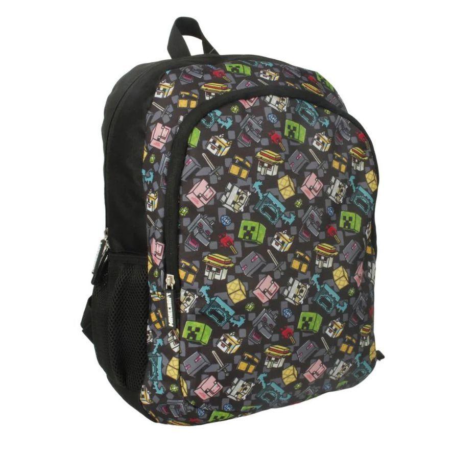 Pack Mochila Escolar Minecraft + Lonchera + Estuche-2
