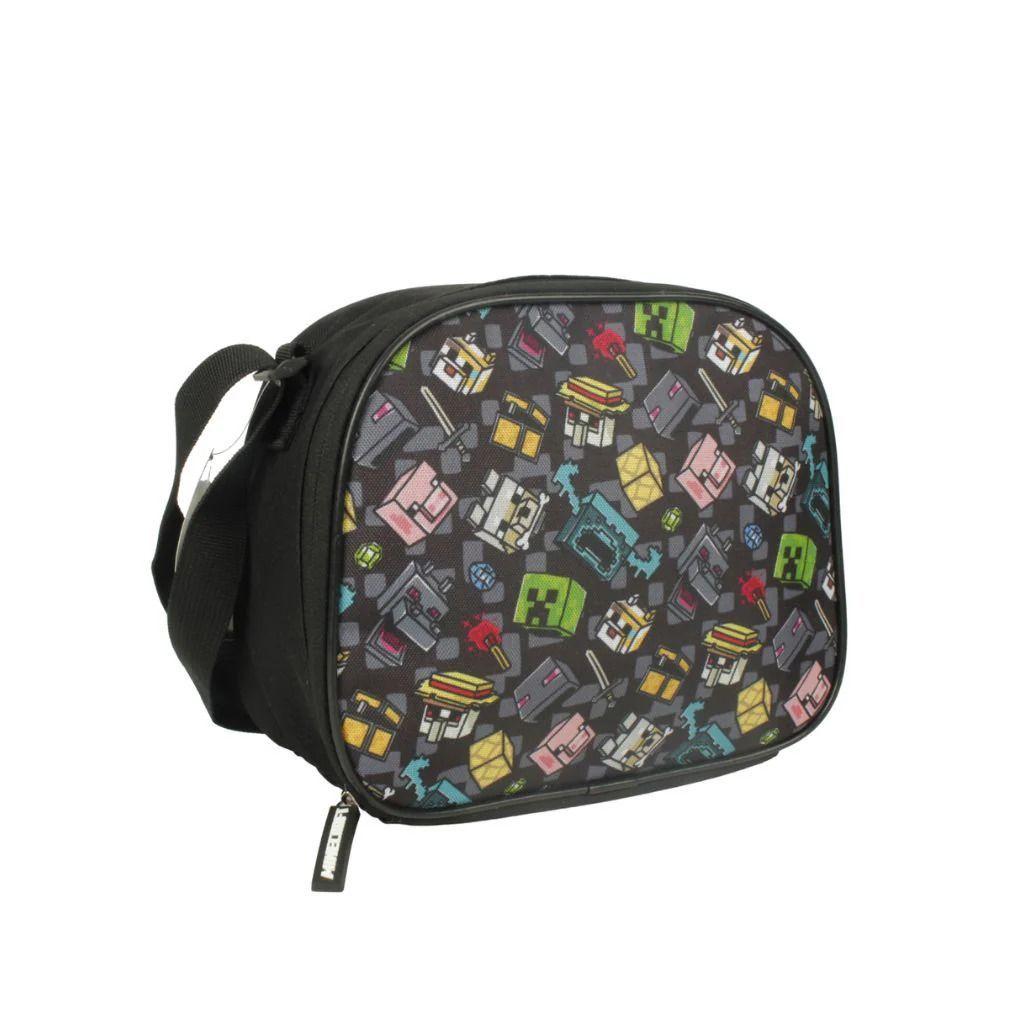 Pack Mochila Escolar Minecraft + Lonchera + Estuche-4