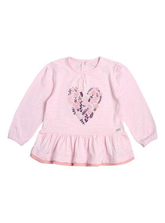 Polera Manga Larga Bebé Niña con Estampado-0