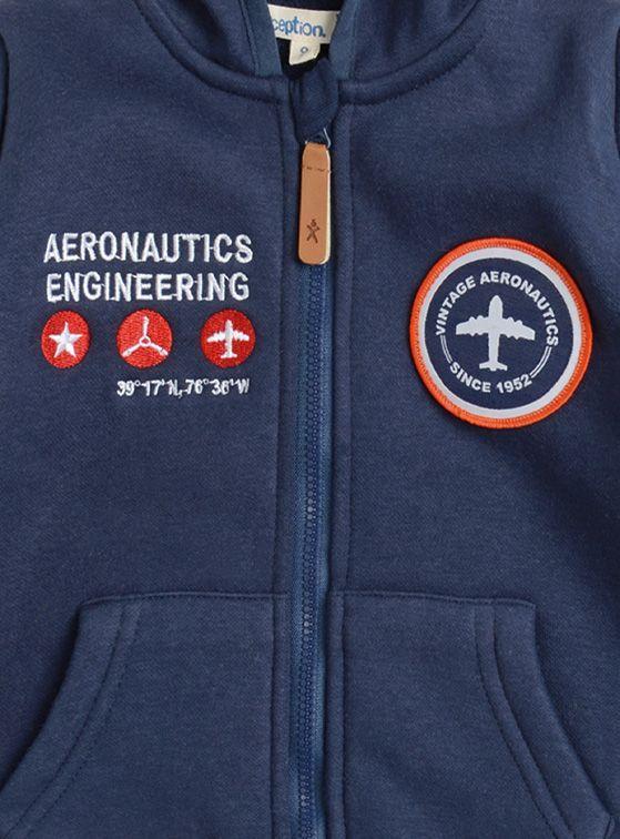 Polerón Franela Interior Chiporro Bebé Niño Parche Avión-2