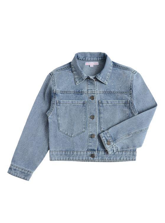 Chaqueta Mezclilla Niña con Strass-2