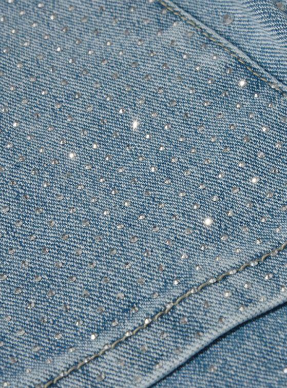 Chaqueta Mezclilla Niña con Strass-3