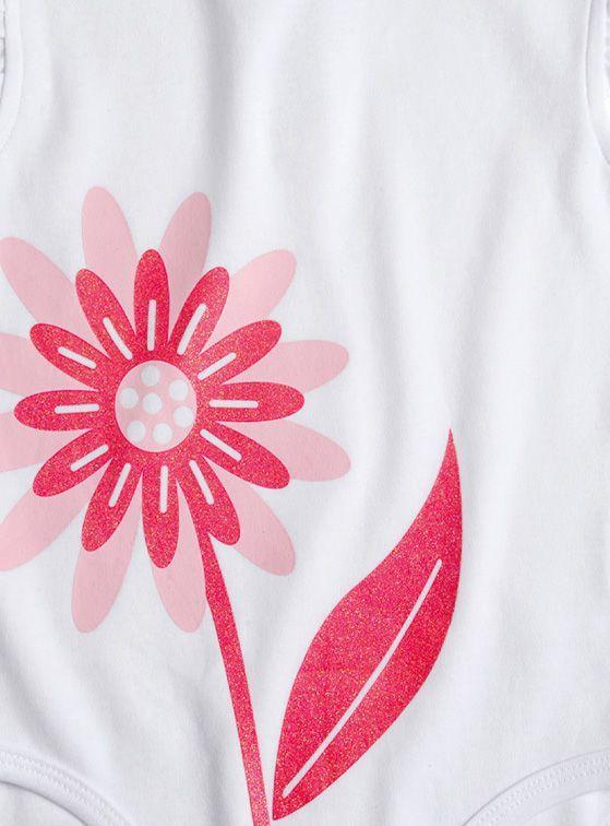 Pack 2 Body Bebé Niña Algodón Manga Corta y Estampado-2