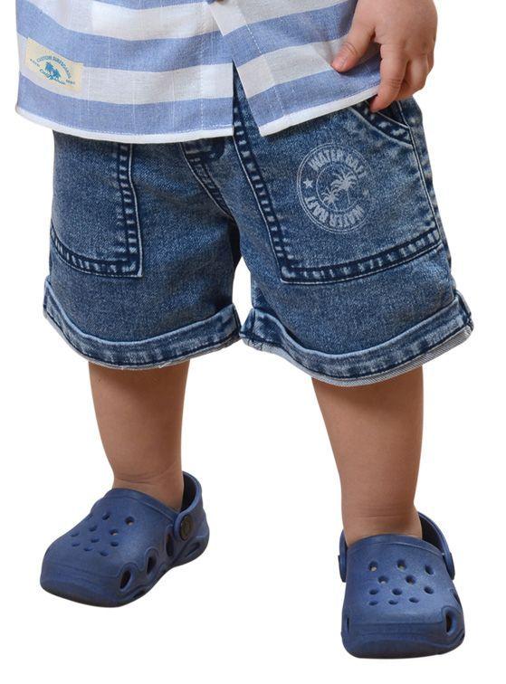 Bermuda Mezclilla Bebé Niño Algodón Spandex-1