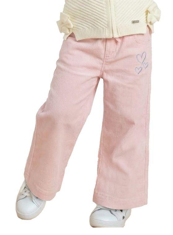Pantalón Ancho Cotelé Bebé Niña-0