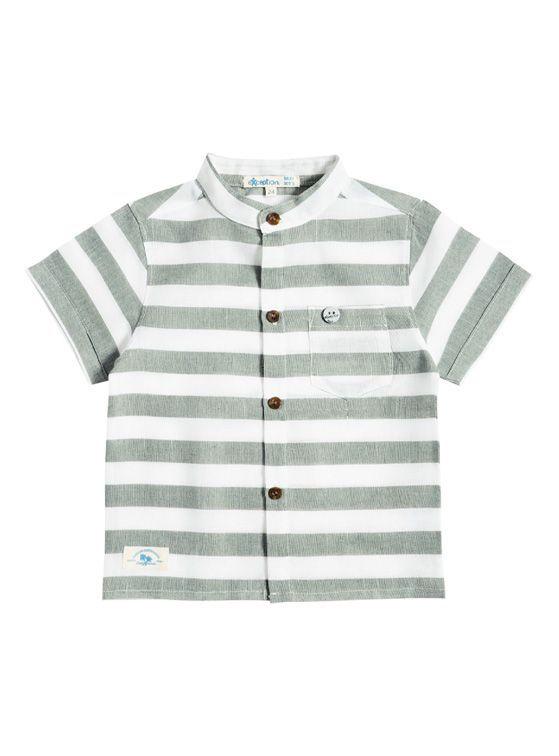 Camisa Lino Bebé Niño con Rayas-1