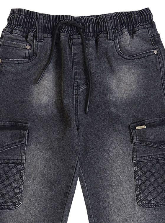 Jeans Niño Calce Jogger Negro-2