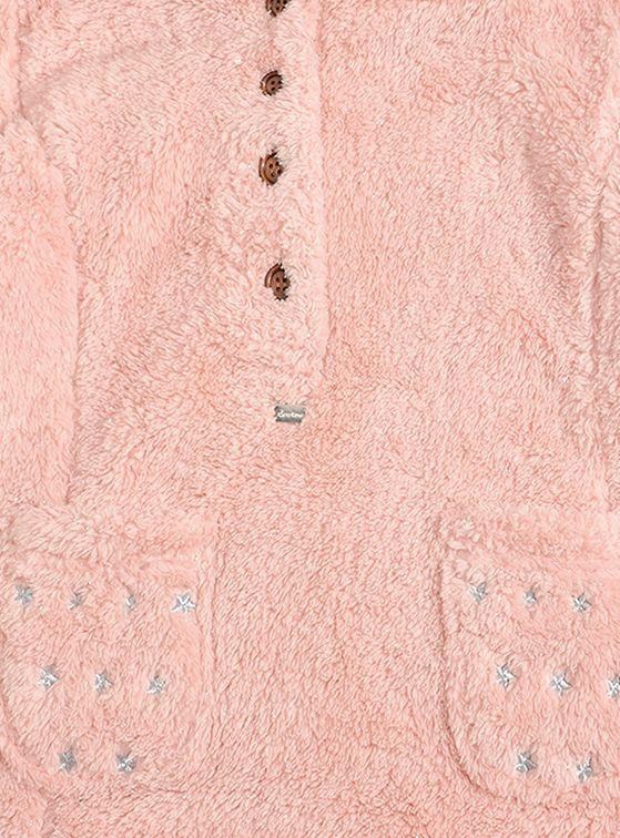 Polerón Peludo Niña Tela con Brillos y Bordado-2