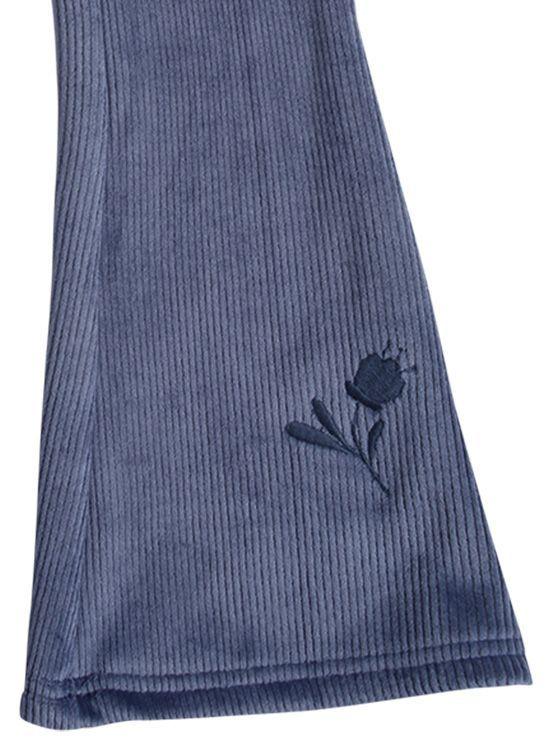 Calza Flare Tipo Cotelé Interior Peluda Niña-3