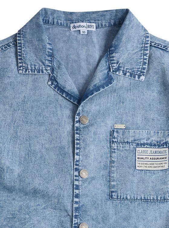 Camisa Mezclilla Niño con Bolsillo-2