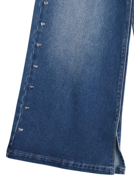 Jeans Ancho Niña con Tachas-3