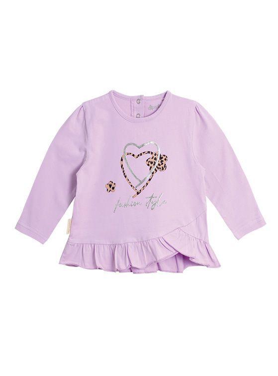 Polera Manga Larga Bebé Niña Corazón-0
