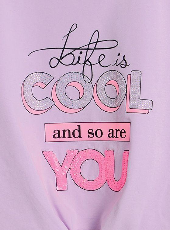 Polera Niña con Lentejuelas Life Is Cool-2