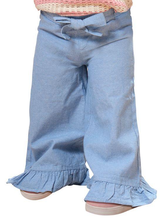 Pantalón Mezclilla Liviana Palazzo Bebé Niña-0