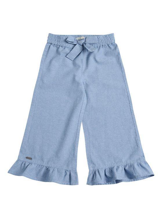 Pantalón Mezclilla Liviana Palazzo Bebé Niña-1