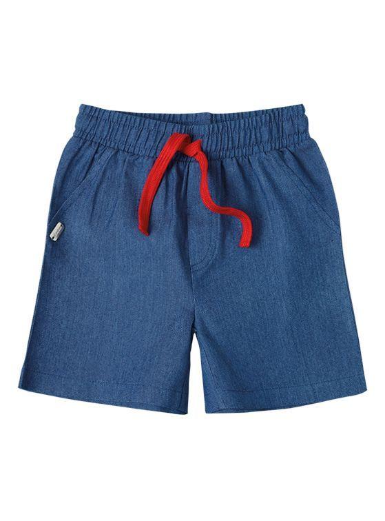 Conjunto Polera y Bermuda Mezclilla Bebé Niño-3