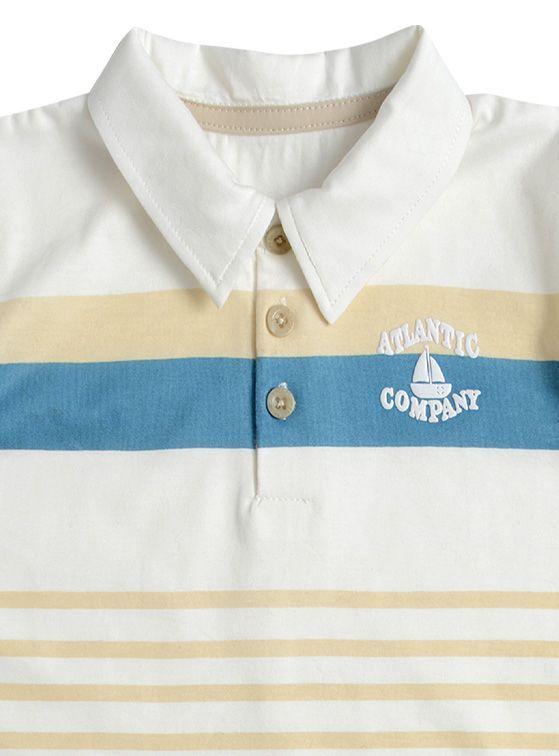 Conjunto Polera y Bermuda Gabardina Bebé Niño con estampado-2