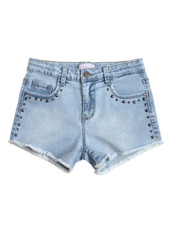Short Mezclilla Niña con Tachas-2