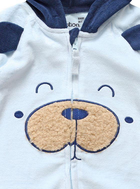 Conjunto Plush Bebé Niño con Gorro-2