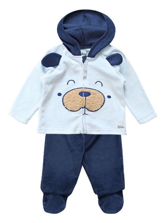 Conjunto Plush Bebé Niño con Gorro-0