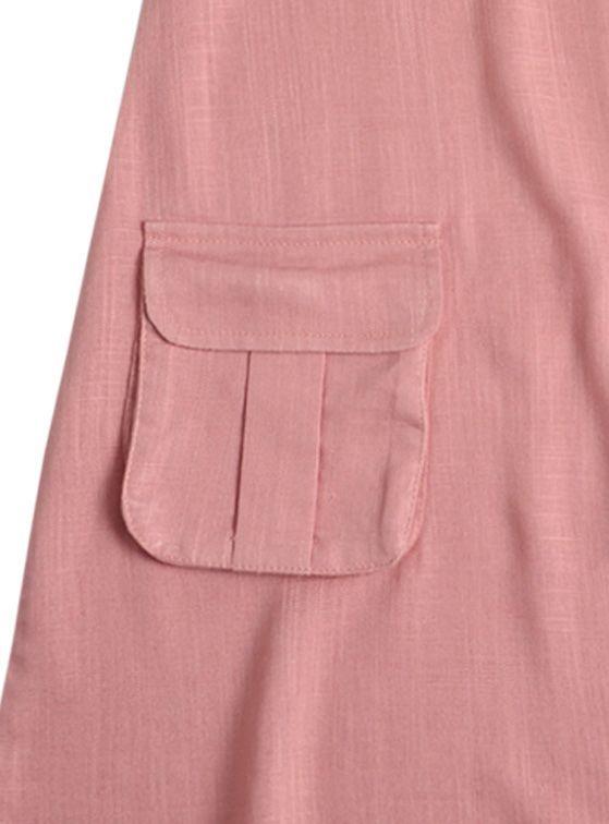 Vestido Lino Niña con Bolsillo-2