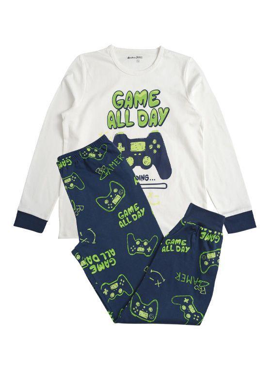 Pijama Manga Larga Niño-0