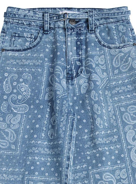 Jeans Ancho Niña Estampado y Calce Palazzo-2