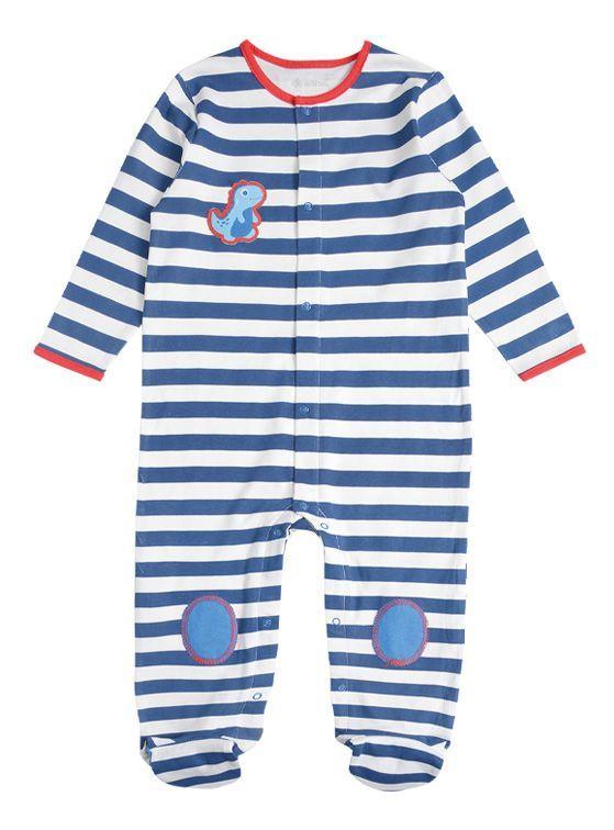 Pijama Manga Larga Bebé Niño Dinosaurio-1