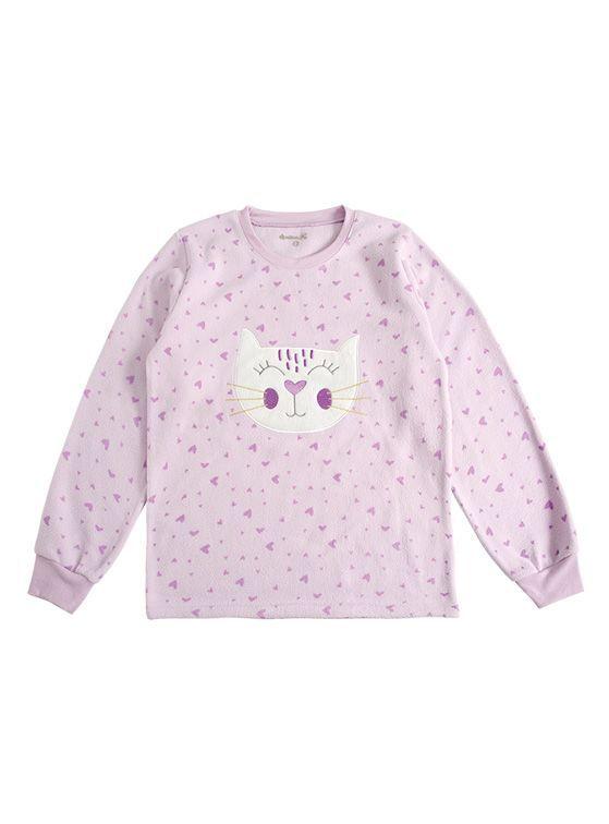 Pijama Polar Niña Gatito-2