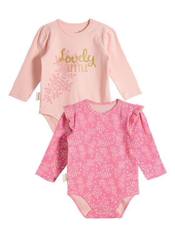 Pack 2 Body Bebé Niña con Diseño-0
