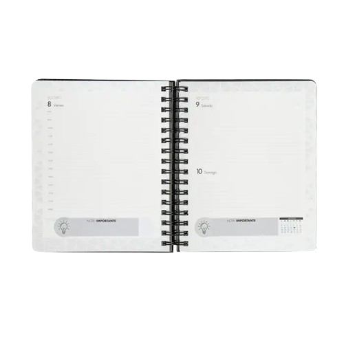 Agenda 2025 Black Con Elástico 17x21cm-3
