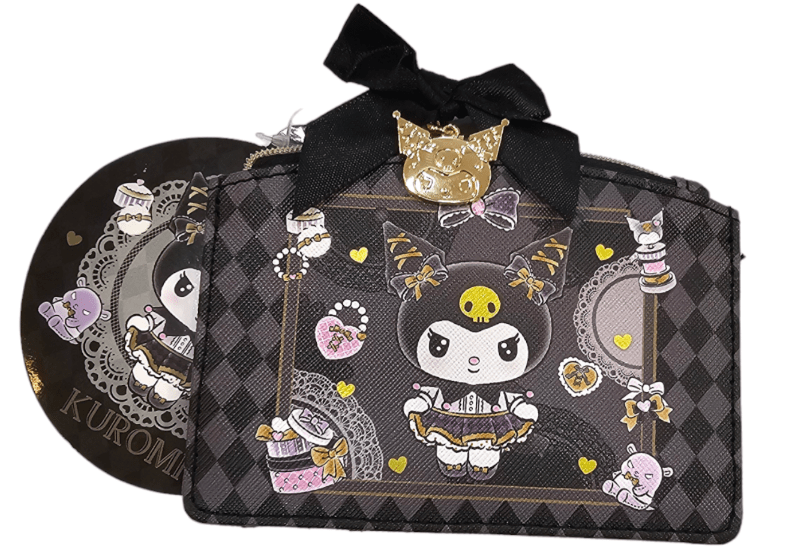Kuromi fancy ribbons estuche para tarjetas y monedas SANRIO ORIGINAL-5
