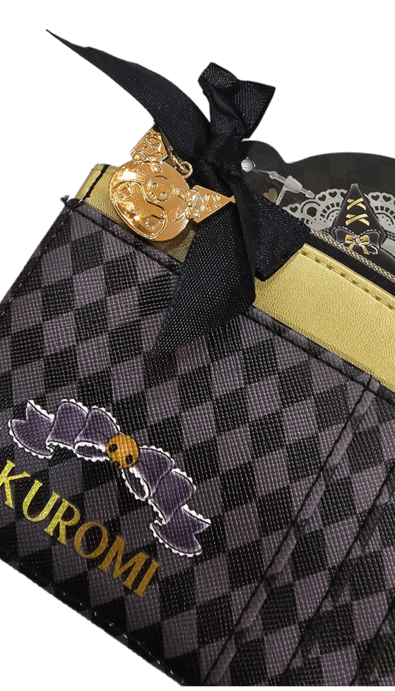 Kuromi fancy ribbons estuche para tarjetas y monedas SANRIO ORIGINAL-6