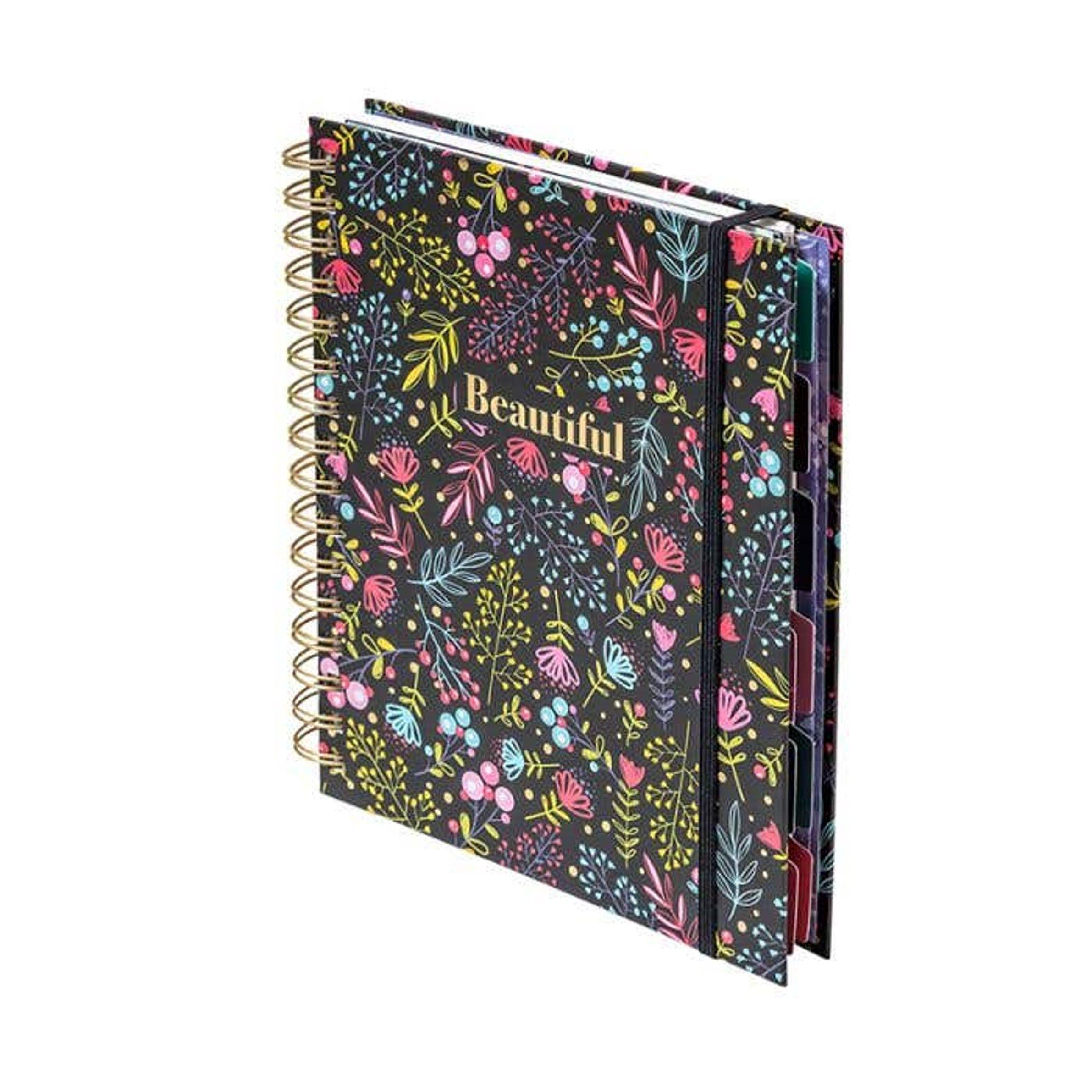 Planner 12 Meses Semana A La Vista Blackflower 17x21cm-0